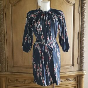 Tucker for Target Long Sleeve Button Down Tie Belt Dress